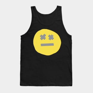 Neutral Smiley Face X Eyes Tank Top